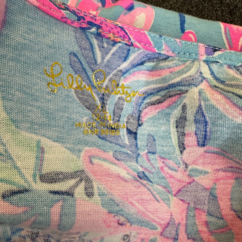 Lilly Pulitzer Mini Geanna Dress LS Multi Splendor In The Sand Girl's XL 12-14 - Picture 11 of 13